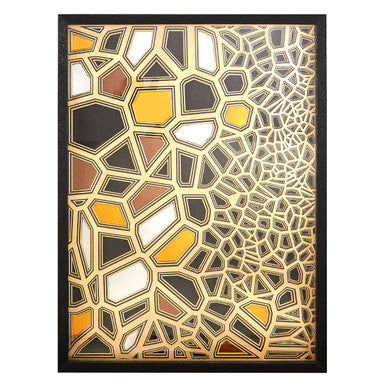 Gold and Black Paper Sculpture Wall Art | Modello