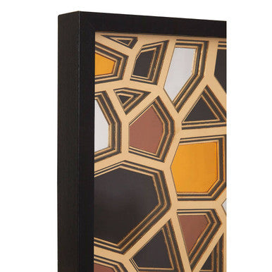 Gold and Black Paper Sculpture Wall Art | Modello