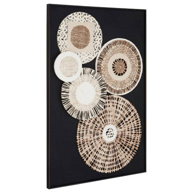 Natural and Black Paper Design Wall Art | Modello