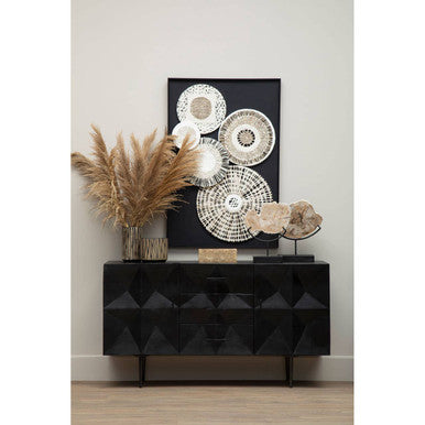 Natural and Black Paper Design Wall Art | Modello