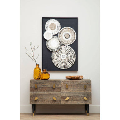 Natural and Black Paper Design Wall Art | Modello