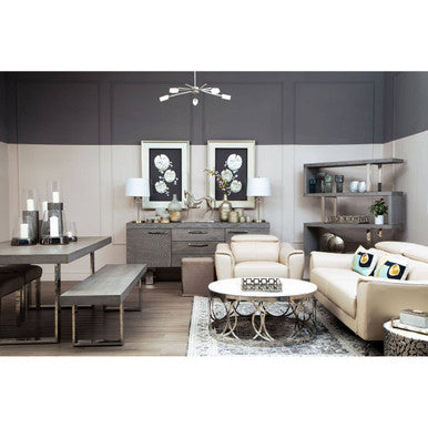 Silver Leaf Design Wall Art with Wooden Frame | Nason