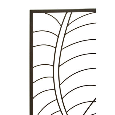 Small Black Metal Frame Leaf Design Wall Art | Trento