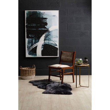 Astratto Blue and Black Brushstroke Wall Art