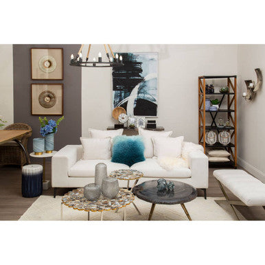 Astratto Blue and Black Brushstroke Wall Art