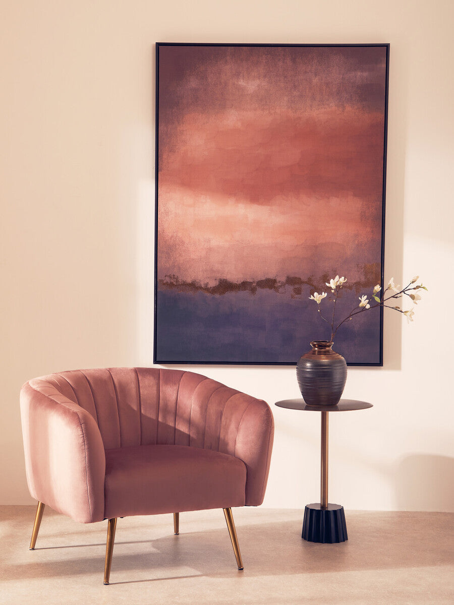 Astratto Pink and Mauve Abstract Foil Wall Art