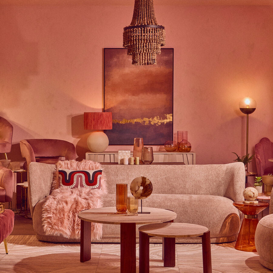 Astratto Pink and Mauve Abstract Foil Wall Art