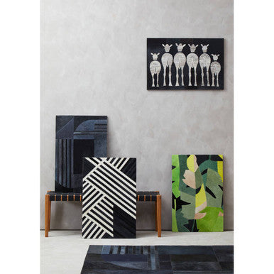 Leather Patchwork Zebra Wall Art | Safira