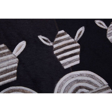 Leather Patchwork Zebra Wall Art | Safira
