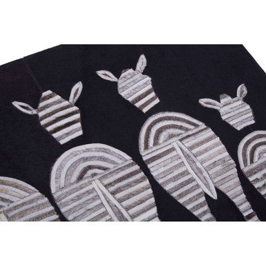 Leather Patchwork Zebra Wall Art | Safira