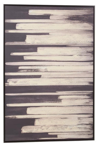 Black and Natural Canvas Wall Art | Astratto