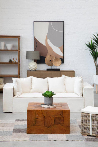 Neutral Abstract Canvas Wall Art | Astratto