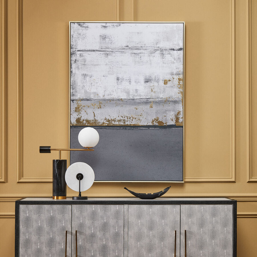 Grey and Gold Foil Wall Art | Astratto