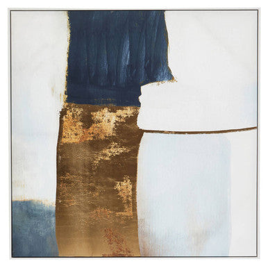 Blue and Gold Foil Wall Art | Astratto