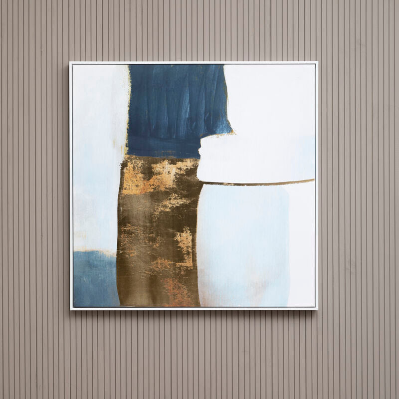Blue and Gold Foil Wall Art | Astratto
