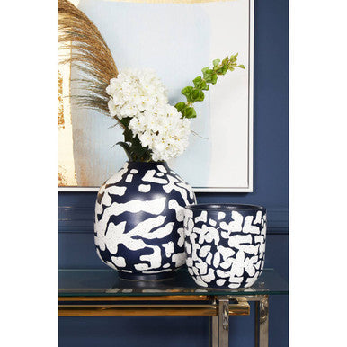 Blue and Gold Foil Wall Art | Astratto