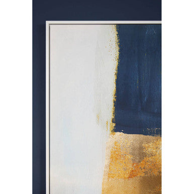 Blue and Gold Foil Wall Art | Astratto