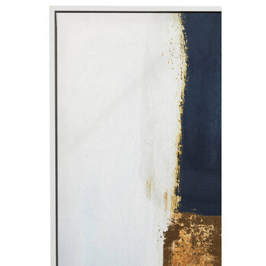 Blue and Gold Foil Wall Art | Astratto