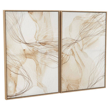 Set of Two Natural Abstract Wall Art | Astratto