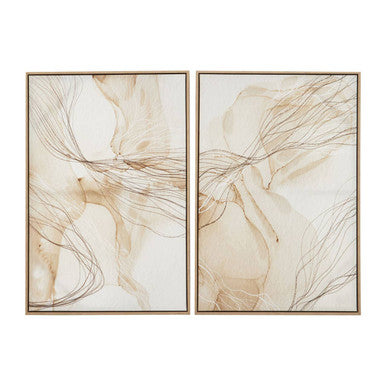 Set of Two Natural Abstract Wall Art | Astratto