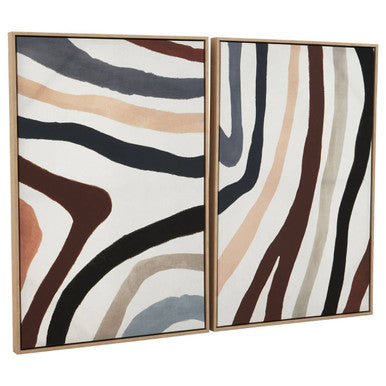Set of Two Multi Coloured Abstract Wall Art | Astratto