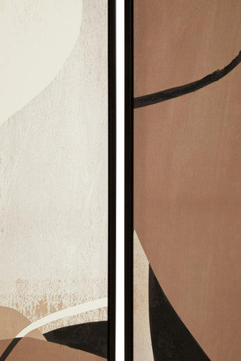 Set of 2 Abstract Earthy Tones Canvas Wall Art | Astratto