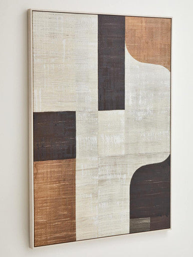 Neutral Abstract Textured Canvas Wall Art | Astratto