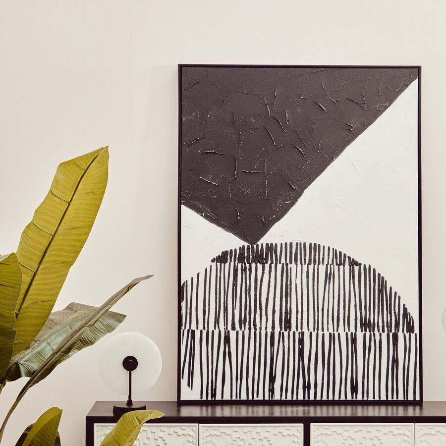 Black and White Abstract Hand Painted Wall Art | Astratto