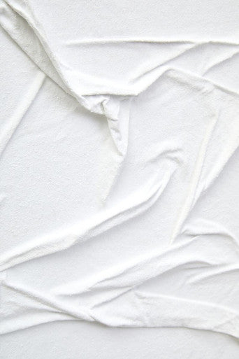 White Hand Painted Sculptural Fabric Wall Art | Astratto