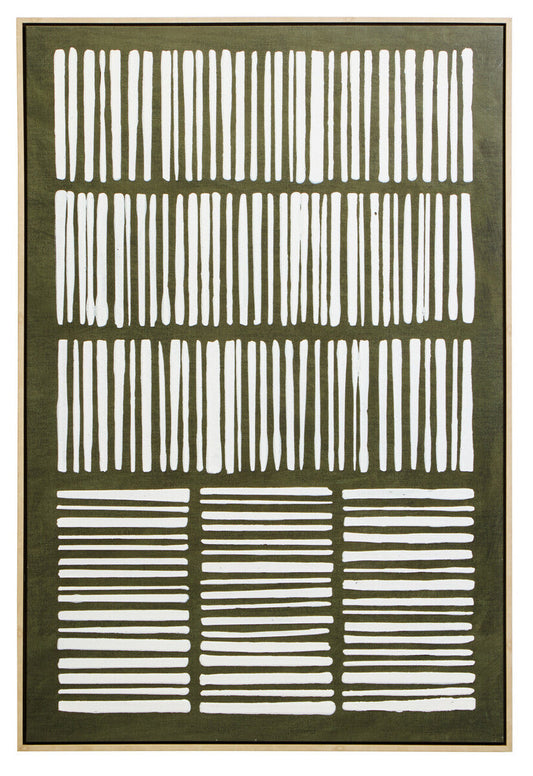 Green and Natural Textured Canvas Wall Art | Astratto
