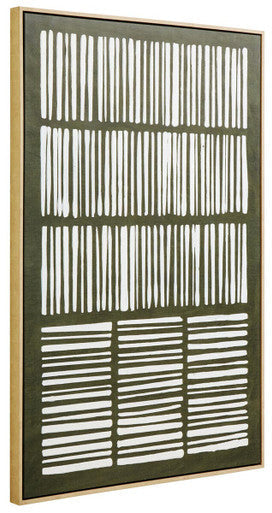 Green and Natural Textured Canvas Wall Art | Astratto