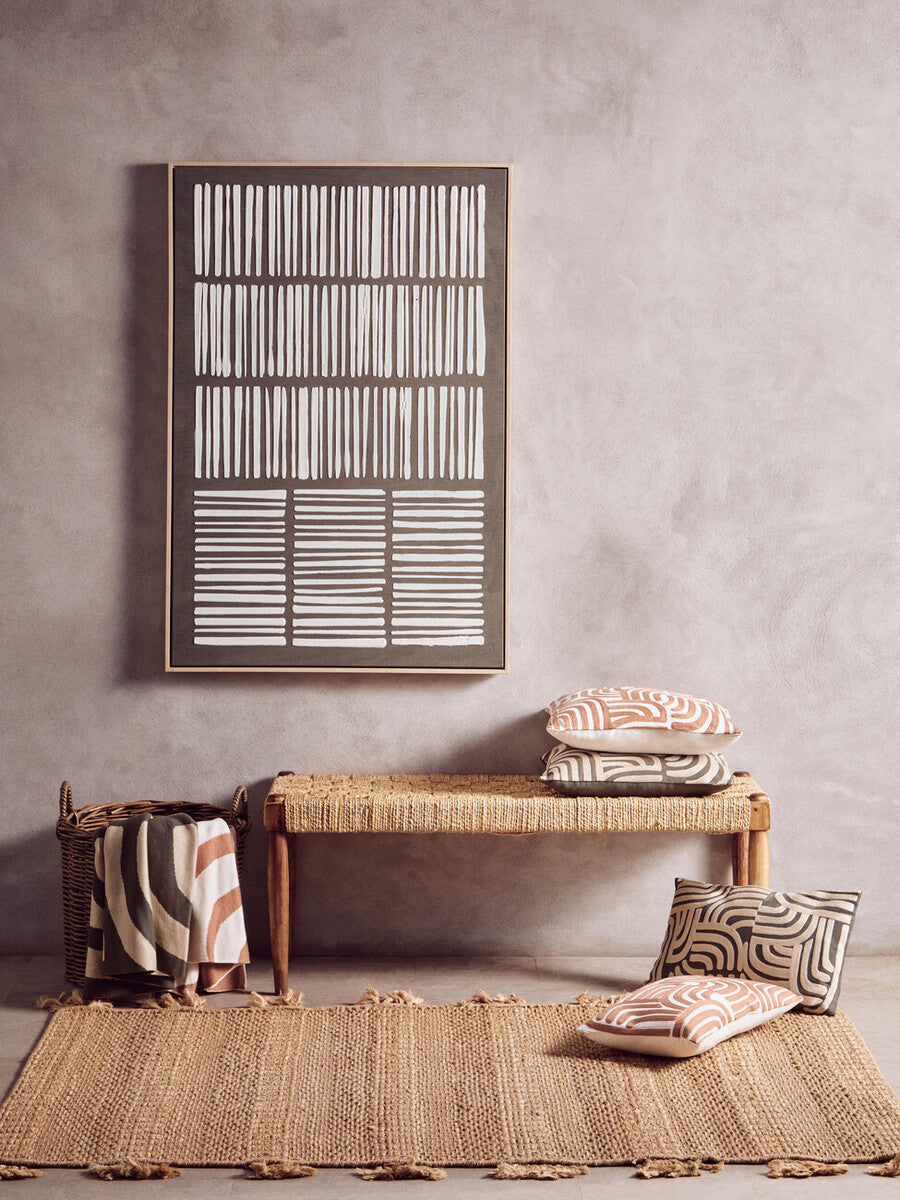 Green and Natural Textured Canvas Wall Art | Astratto