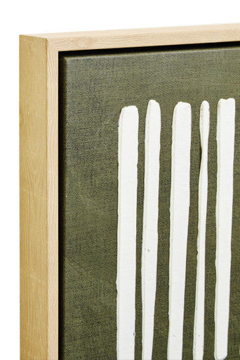 Green and Natural Textured Canvas Wall Art | Astratto