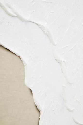 Canvas Natural and White Textured Plaster Wall Art | Astratto