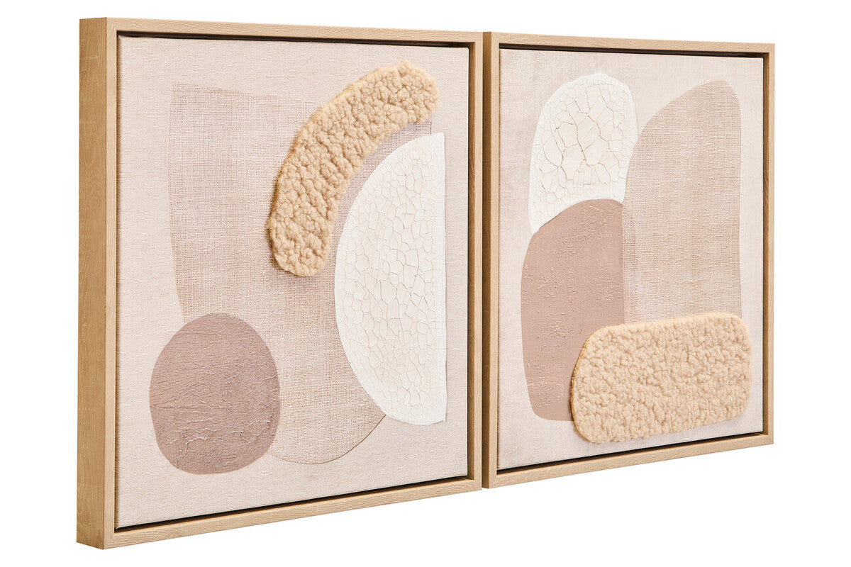 Set of 2 Natural Textured Wall Art | Astratto