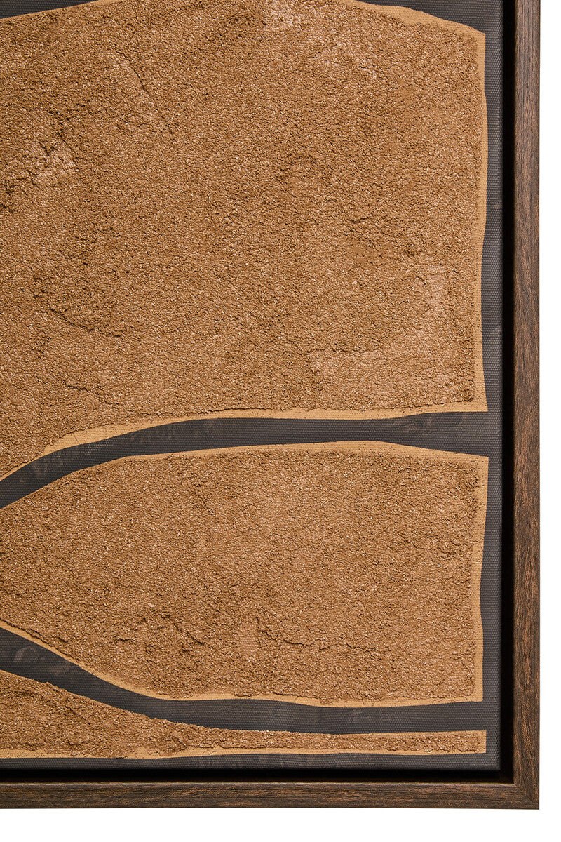 Set of 2 Brown and Black Textured Wall Art | Astratto