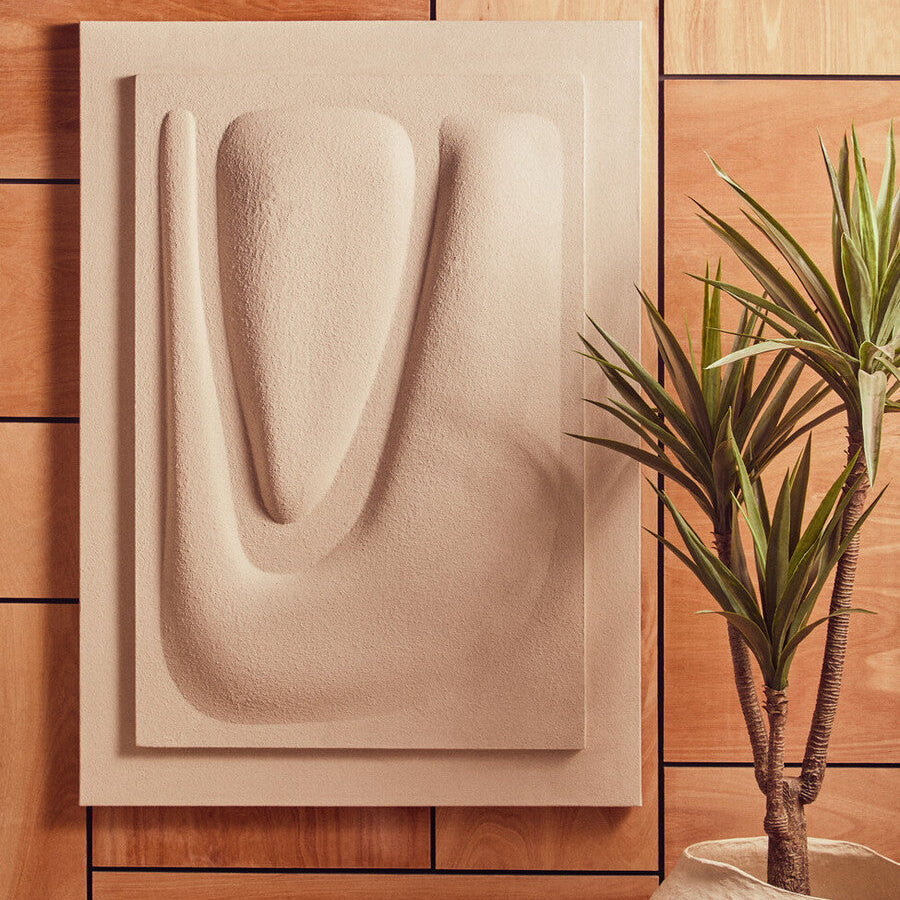 3D Cream Wall Art | Astratto