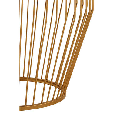 Avantis Gold Finish Round Side Table with Tapered Design