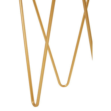 Avantis Gold Finish Set of 2 Triangular Side Tables
