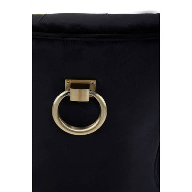 Kensington Townhouse Black Velvet Hourglass Back Dining Chair