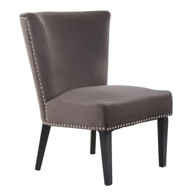 Townhouse Mink Velvet Wing Back Dining Chair