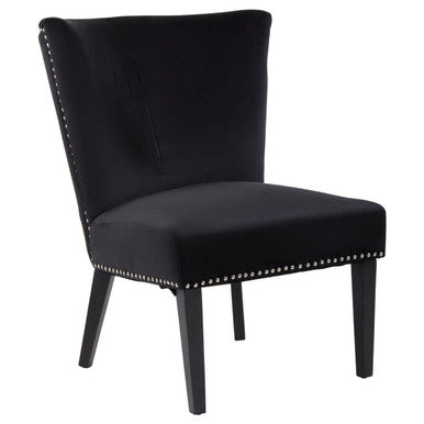 Townhouse Black Velvet Dining Chair