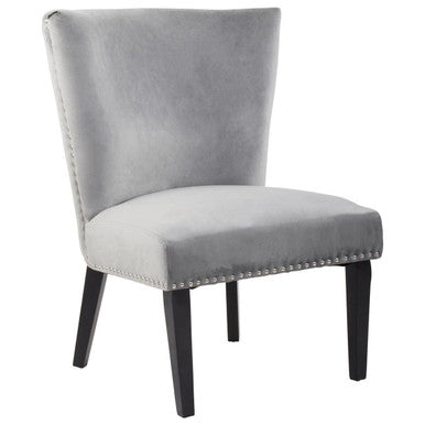 Townhouse Grey Velvet Wing Back Dining Chair