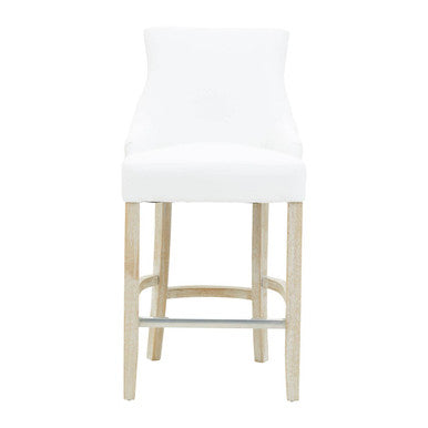 Kensington Townhouse Ivory Leather Effect Bar Chair