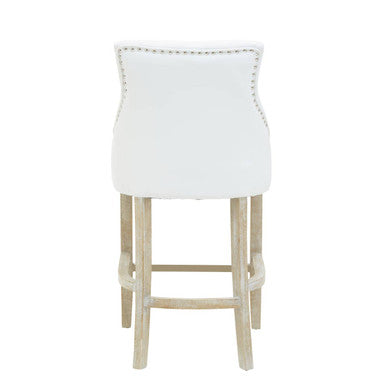 Kensington Townhouse Ivory Leather Effect Bar Chair