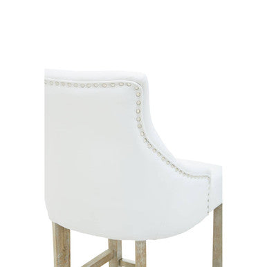 Kensington Townhouse Ivory Leather Effect Bar Chair