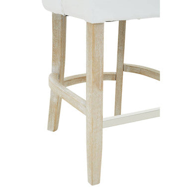 Kensington Townhouse Ivory Leather Effect Bar Chair
