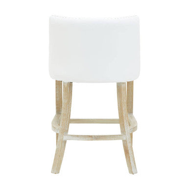 Kensington Townhouse White Leather Effect Bar Chair