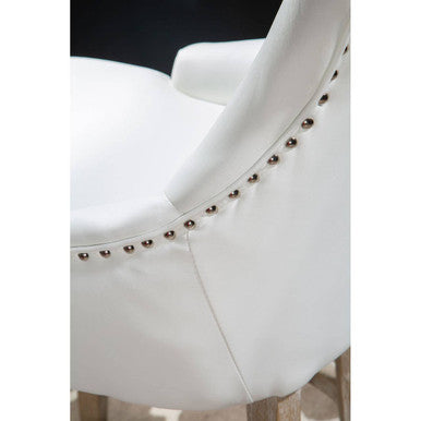 Kensington Townhouse White Leather Effect Bar Chair