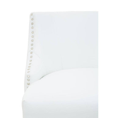 Kensington Townhouse White Leather Effect Bar Chair